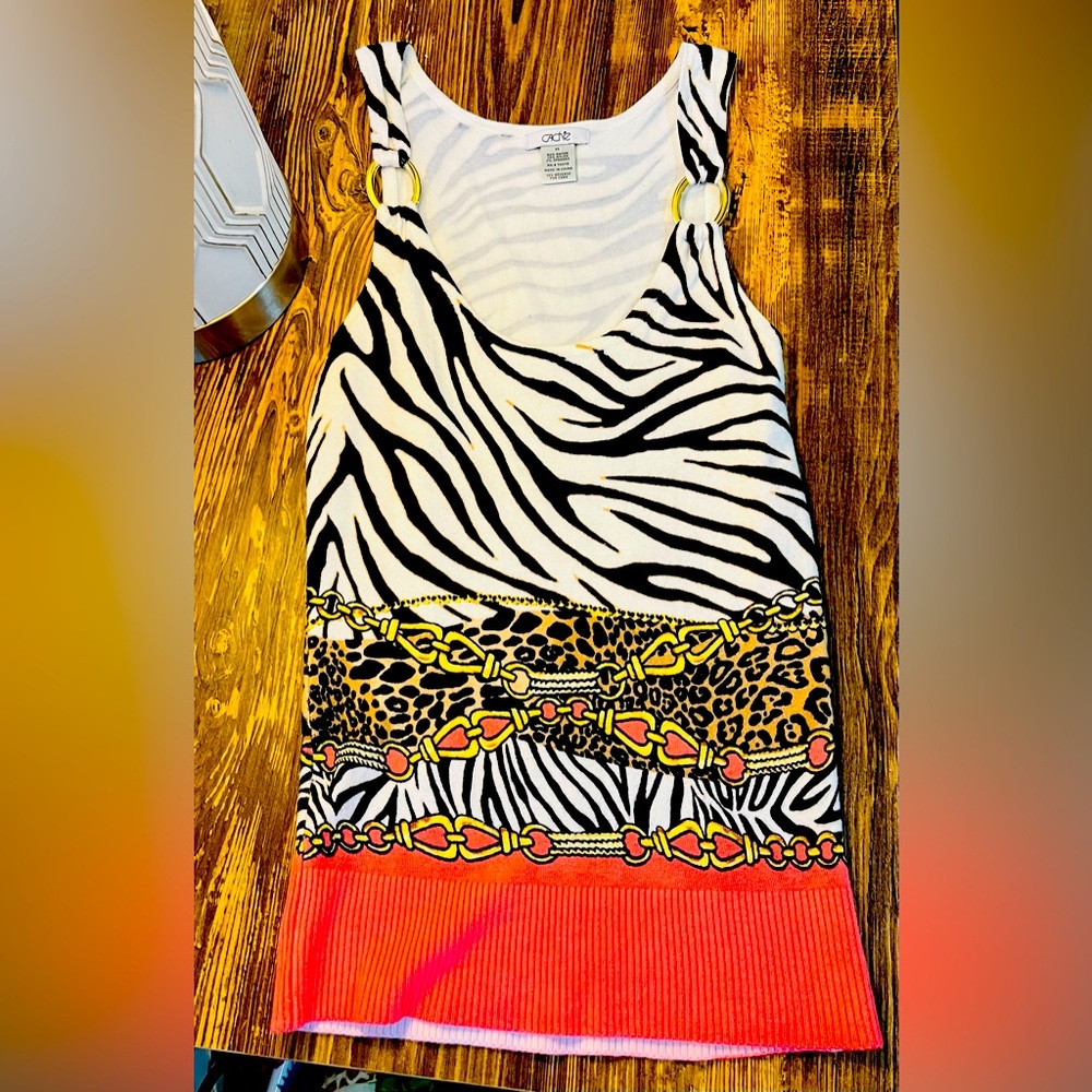 Cache Tank Top with Gold Hardware